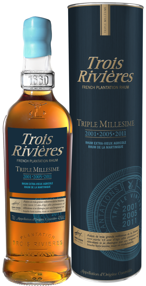 Trois Rivières Rhum Agricole Hors d'Age Triple Millésime 01- 05-11 2001/2005/2011