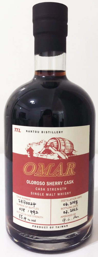 Omar Single Malt Whisky Cask Strength-Sherry Cask 55.4% vol