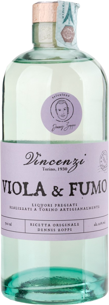 Liquore Viola e Fumo Distilleria Vincenzi selezione Dennis Zoppi