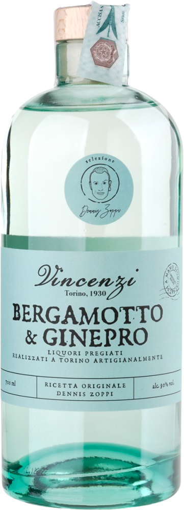 Liquore Bergamotto e Ginepro Distilleria Vincenzi selezione Dennis Zoppi