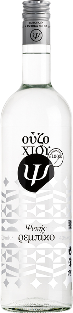 Ouzo of Chios Psychis Rempiko 100% Distilled P.G.I.