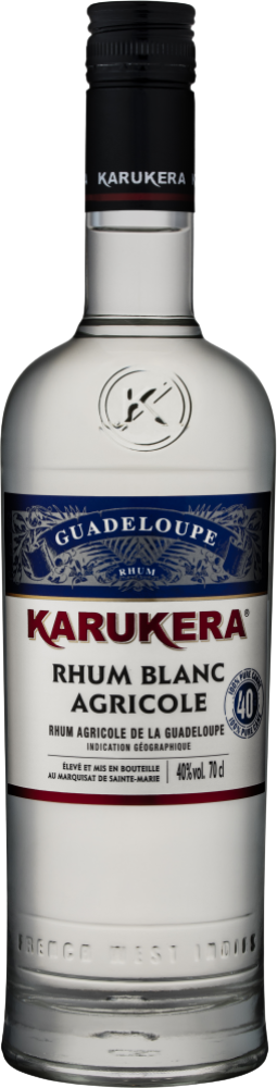 Rhum Karukera - Rhum blanc agricole Les Vertisols 40°