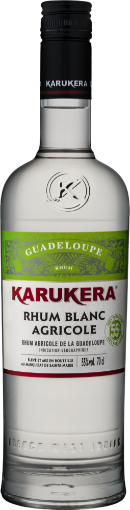 Rhum Karukera - Rhum blanc agricole Les Vertisols 55°