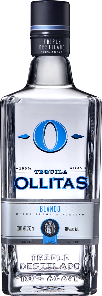 Tequila Ollitas Blanco 100% Agave Triple Distilled