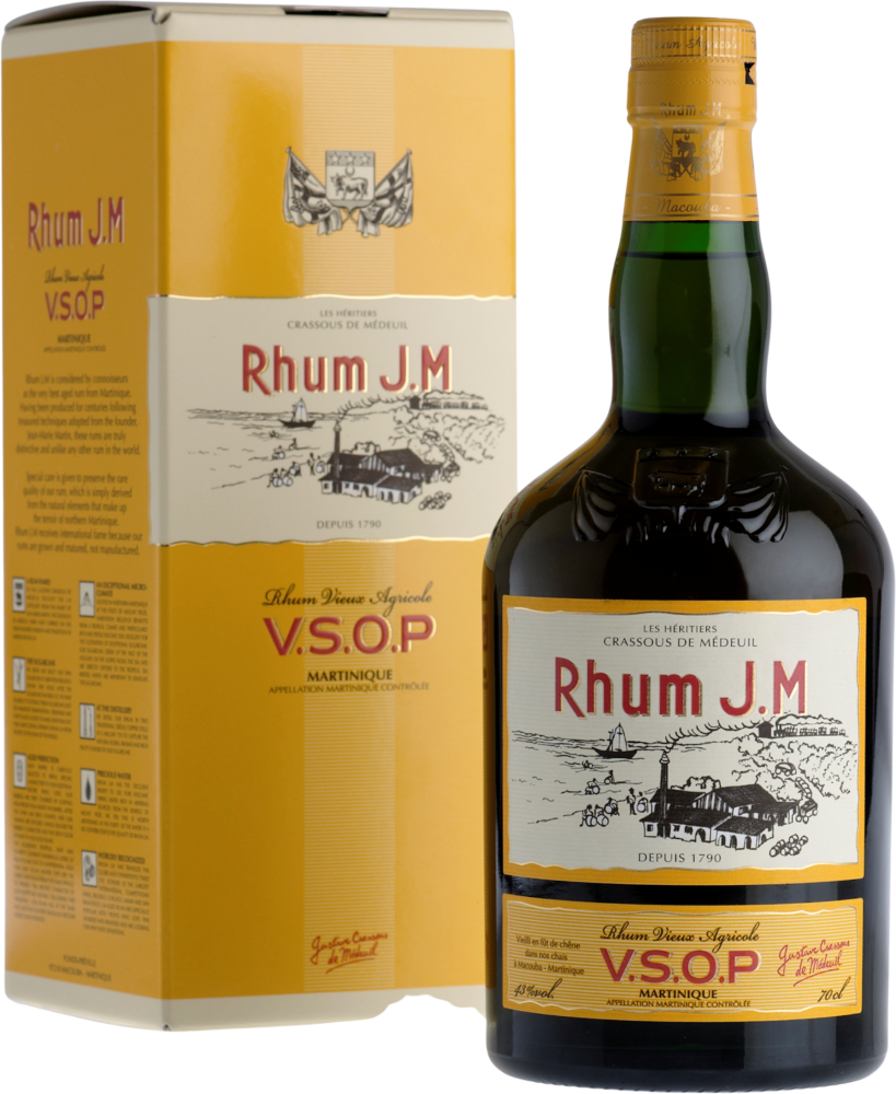 Rhum JM Vieux VSOP 43° - 70cl 4 ans