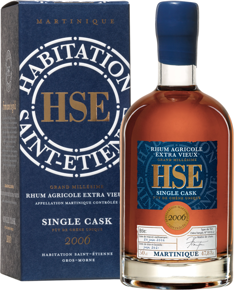 Rhum Agricole Extra Vieux HSE Single Cask 47.8° 2006
