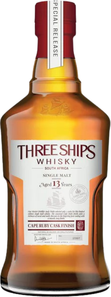 Three Ships Cape Ruby Cask Finish Single Malt Aged 13 Years