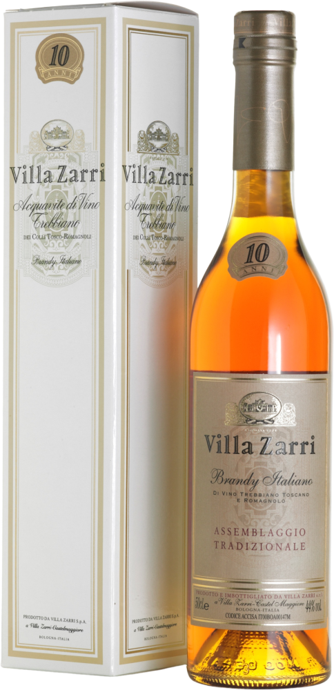 Villa Zarri Brandy Italiano Assemblaggio Tradizionale 10 Anni