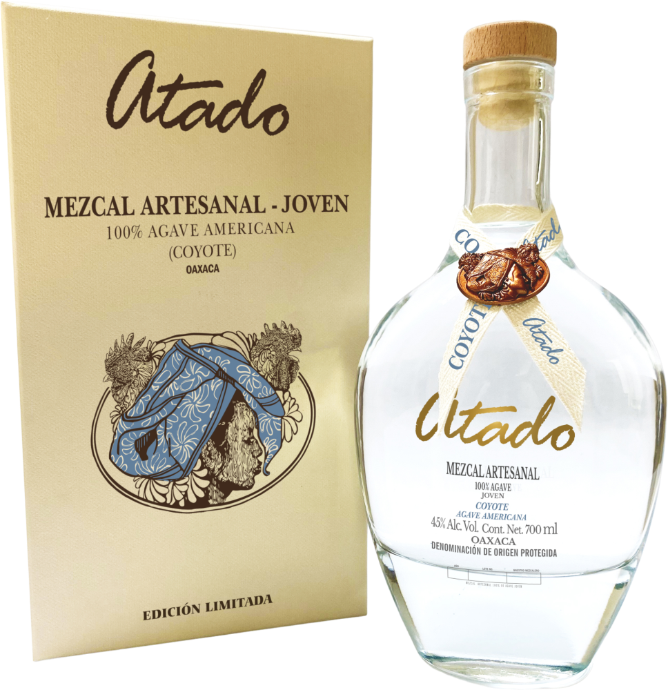 Mezcal Artesanal 100% Agave Americana Coyote Blanco Joven