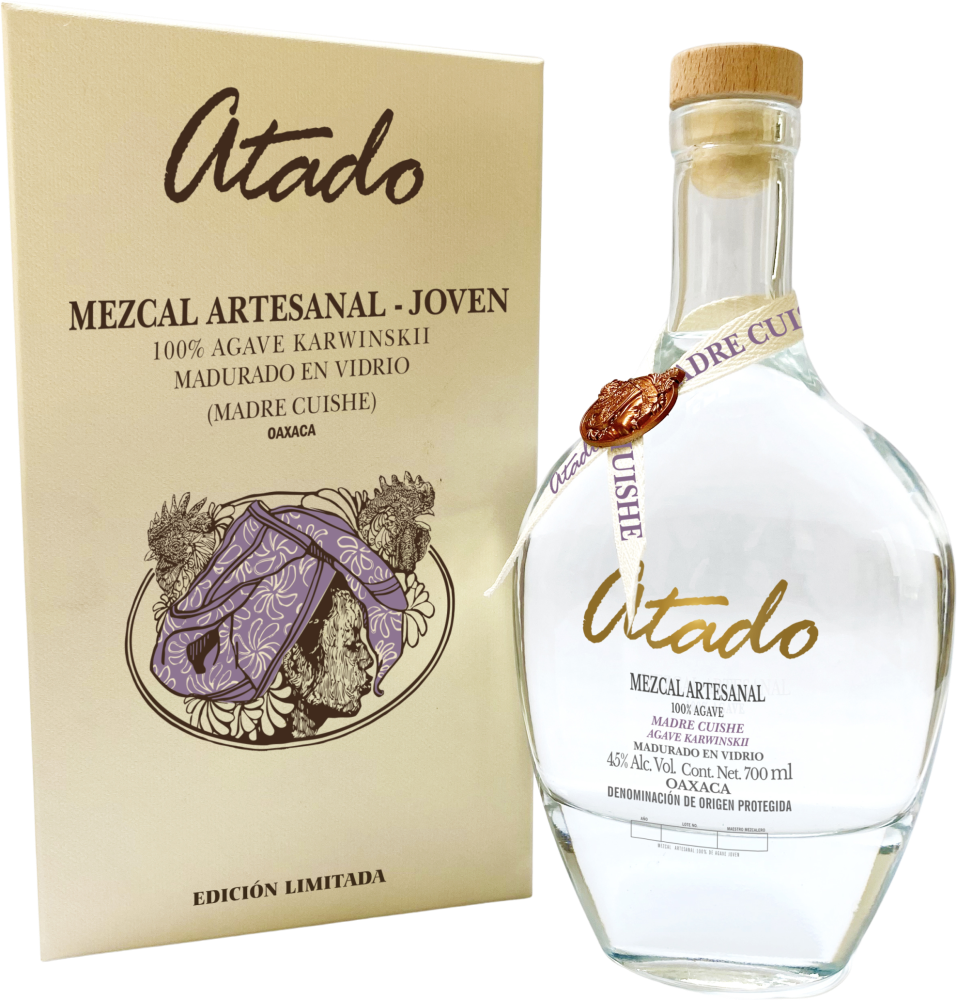 Atado Mezcal Artesanal Agave Karwinskii Madre Cuishe 2 años de Maduración en Vidrio