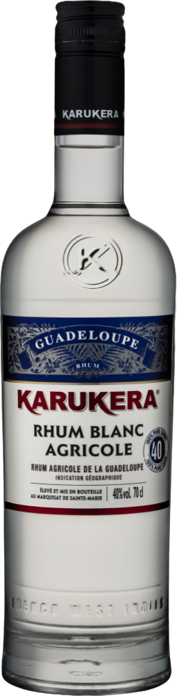 Rhum Karukera - Rhum blanc agricole Les Vertisols 40°