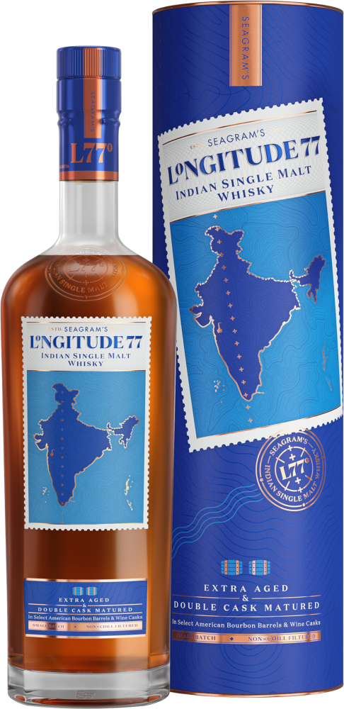 Seagram's Longitude 77 Indian Single Malt Whisky