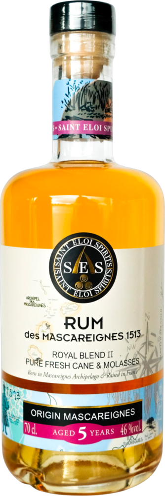SES Saint Eloi Spirits Rum des Mascareignes 1513 Royal Blend II Pure Fresh Cane et Molasses 5 ans