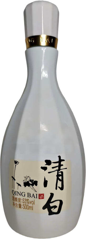 Qingbai Liquor White Bottle 53°
